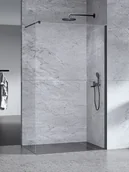 Kabiny prysznicowe - Kabina prysznicowa New Trendy Nesta 110x200 walk-in czarna uniwersalna K-1726 - miniaturka - grafika 1