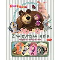 Pozostałe książki - Masza i Niedźwiedź. Z wizytą w lesie. Książka z magnesami - miniaturka - grafika 1