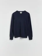 Swetry damskie - Reserved - Sweter z wełny merino - granatowy - miniaturka - grafika 1