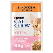 Mokra karma dla kotów - Karma dla kota CAT CHOW Kitten Indyk i cukinia 85 g - miniaturka - grafika 1
