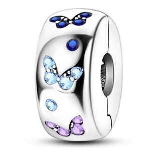 Zawieszka SREBRO 925 Charms koralik do PANDORA Separator Klips Bloker Motyle - Wisiorki - miniaturka - grafika 1