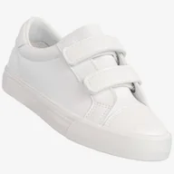 Buty dla dziewczynek - Trampki Dziecięce Ekoskóra Buty Na Rzepy Sportowe Białe Apawwa RC14 Biały 31 - miniaturka - grafika 1