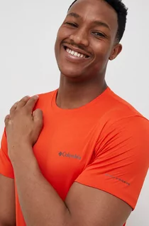 Koszulki męskie - Columbia t-shirt sportowy Zero Rules kolor pomarańczowy gładki - grafika 1