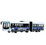 Samochody i pojazdy dla dzieci - DICKIE Miejski autobus przegubowy z napędem 46cm Biały 374-8001 - miniaturka - grafika 1