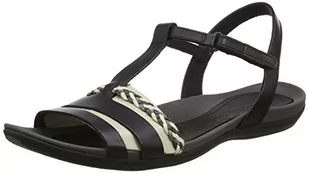 Clarks Tealite Grace sandały damskie w kształcie litery T, srebrne, czarny - Schwarz Black Leather - 37 EU - Sandały damskie - miniaturka - grafika 1