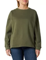 Bluzy damskie - Camel Active Womenswear Damska bluza z kapturem, szary oliwkowy, S - miniaturka - grafika 1