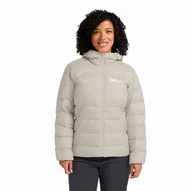 Kurtki damskie - Damska kurtka puchowa Jack Wolfskin ATHER DOWN HOODY W RDS pale sand - 3XL - miniaturka - grafika 1
