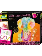 Zabawki kreatywne - LENA Zestaw kreatywny "Glitter Flowers" w różnych kolorach - 8+ - miniaturka - grafika 1