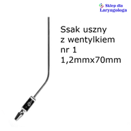 Akcesoria medyczne - Ssak uszny z wentylkiem nr 1 08-147 Metech - miniaturka - grafika 1
