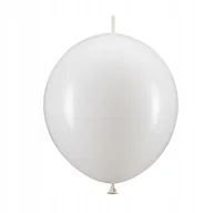 Balony i akcesoria - Balony Z Łącznikiem,33 Cm, W Kolorze Białym 20 Szt Ścianka Girlanda - miniaturka - grafika 1