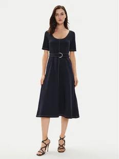 Tommy Hilfiger Sukienka codzienna WW0WW42431 Granatowy Regular Fit - Sukienki - miniaturka - grafika 1