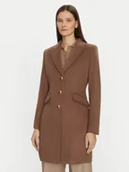Płaszcze damskie - Motivi Płaszcz wełniany 0039Q200539N Brązowy Slim Fit - miniaturka - grafika 1