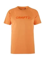 Koszulki męskie - Craft CORE Essence Logo Tee koszulka sportowa męska 3XL | Sour| odzież sportowa dla mężczyzn z poliestru pochodzącego z recyklingu | zakrzywione szwy boczne | Quick Dry T-shirt męski | koszulka - miniaturka - grafika 1