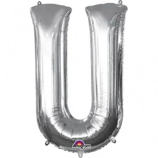 Balon foliowy 20cm x 33cm litera u + słomka - Balony i akcesoria - miniaturka - grafika 1