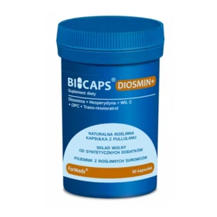 Formeds BICAPS Diosmin+ 450 mg Diosmina + Hesperydyna 50 mg + OPC + Resveratrol + Witamina C (60 kaps) ForMeds fms-102 - Serce i układ krążenia - miniaturka - grafika 1