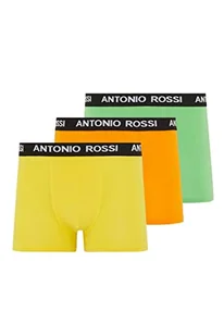 Antonio Rossi Męskie bokserki hipsterskie (3 sztuki) szorty, pomarańczowe, żółte, zielone, XXL, Pomarańczowy, żółty, zielony, XXL - Spodenki damskie - miniaturka - grafika 1