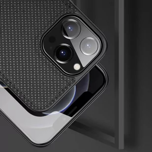 Dux Ducis Fino etui pokrowiec pokryty nylonowym materiałem iPhone 13 Pro Max czarny - Etui i futerały do telefonów - miniaturka - grafika 4