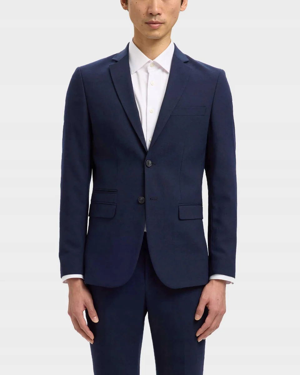 SELECTED HOMME MĘSKA MARYNARKA SLIM GRANATOWA Z KIESZENIAMI 50 7CA