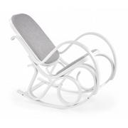 Fotele - Biały drewniany fotel bujany  MAX BIS PLUS Halmar - miniaturka - grafika 1