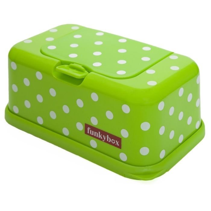 Funkybox Duże Pudełko Na Chusteczki Zielone W Kropki