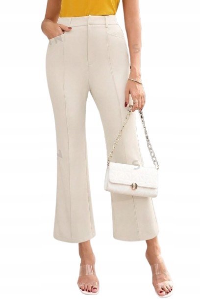 SHEIN SPODNIE DAMSKIE BEŻOWE ELEGANCKIE 44 Ł2R