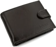 Portfele - Solier Elegancki brązowy skórzany męski portfel SOLIER - miniaturka - grafika 1