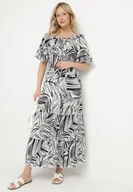 Sukienki - Czarna Bawełniana Sukienka Rozkloszowana w Liście Alaniva - miniaturka - grafika 1