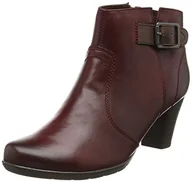 Kozaki damskie - Jana Damskie kozaki z krótką cholewką 25347, czerwony - czerwony bordowy 549-37 EU Weit - miniaturka - grafika 1