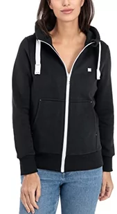 Deproc Active Finjacmyk damska bluza z kapturem, z zamkiem błyskawicznym, polarowa, wiatrówka, bluza z kapturem, czarny, 40 - Bluzy damskie - miniaturka - grafika 1