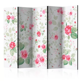 Parawan 5-częściowy - Różane przyjemności II [Room Dividers] (rozmiar 225x172) - Parawany - miniaturka - grafika 1