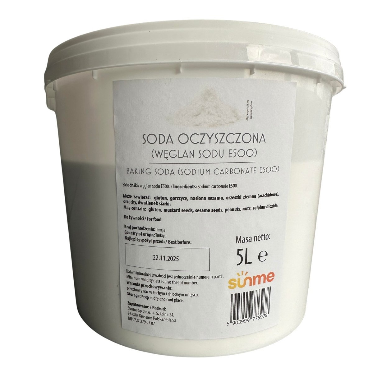 WĘGLAN SODU 5KG - SODA OCZYSZCZONA