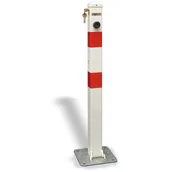 Wyposażenie miejsc publicznych - B2B Partner Blokada parkingowa - słupek, składany, ocynkowany 19111 - miniaturka - grafika 1