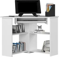 Biurka - Elior Białe biurko rogowe, narożne do pracy - Javens - miniaturka - grafika 1