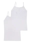 Koszulki dla dziewczynek - Podkoszulka dziewczęca dziecięca bawełniana biała 2PAK 146-152 MYWAY - miniaturka - grafika 1