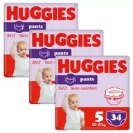 Pieluchy - Huggies Pieluchomajtki Jumbo 5 Uni ND High Pants (12-17 kg) Zestaw 3 x 34 szt. - miniaturka - grafika 1