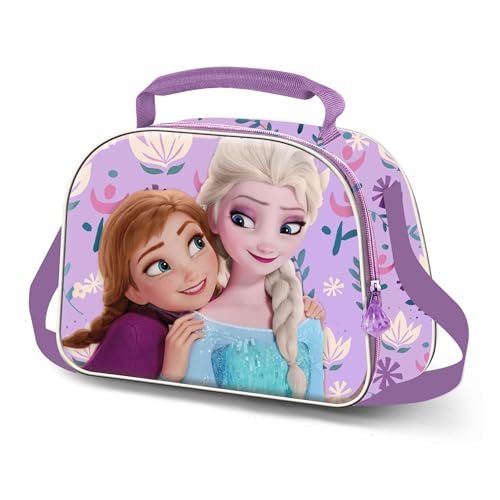 Disney Unisex dziecięca torba na lunch 3D, Lilac Frozen 2, Liliowy Kraina Lodu 2