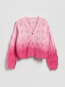 Swetry dla dziewczynek - Reserved - Kardigan z efektem ombre - pastelowy róż - miniaturka - grafika 1
