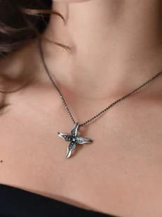 Zawieszka srebrna- Rozgwiazda mała - Naszyjniki - miniaturka - grafika 1