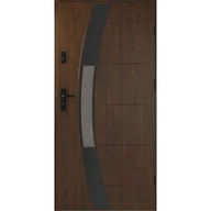 Drzwi zewnętrzne - Drzwi zewnętrzne Selene black 90 prawe orzech - miniaturka - grafika 1