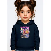 Bluzy dla dziewczynek - BLUZA DZIECIĘCA KPOP DEMON HUNTERS HUNTRIX 104 Z KAPTUREM BAWEŁNIANA - miniaturka - grafika 1