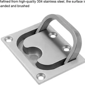 Zawiasy, okucia i inne akcesoria - 2 zagłębione luki ze stali nierdzewnej, zagłębiona klamka luku, zagłębiona klamka z 8 śrubami do rzeki, jachtu itp. - miniaturka - grafika 1