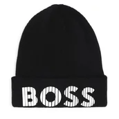 Czapki dla dzieci - Czapka Boss J51564 Czarny - miniaturka - grafika 1