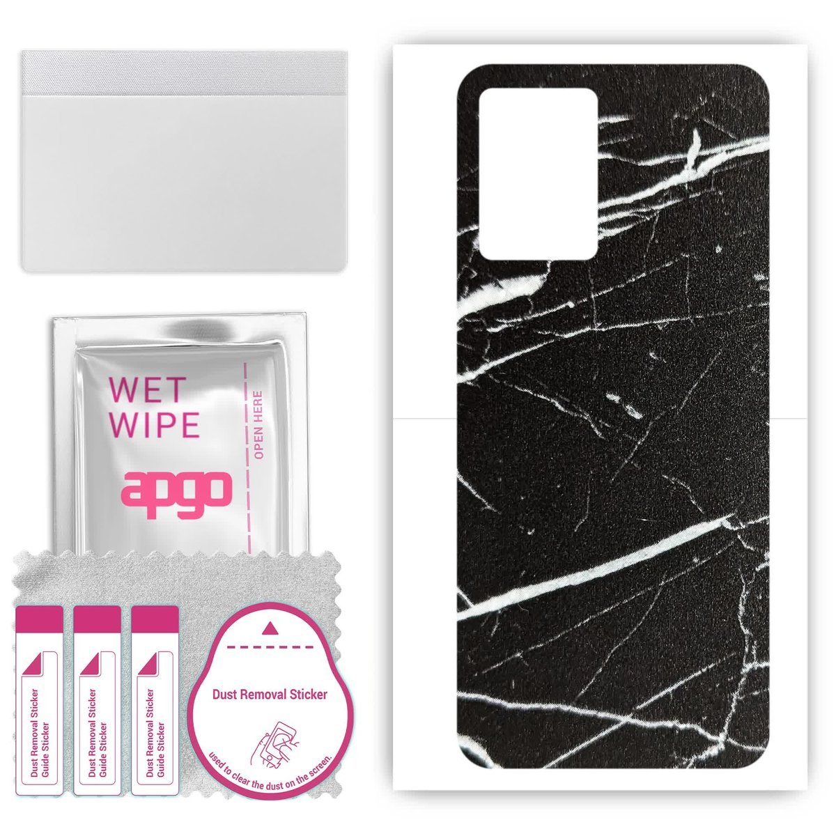 Folia naklejka skórka strukturalna na TYŁ do Vivo Y55 5G - Marmur Ciemny - apgo SKINS