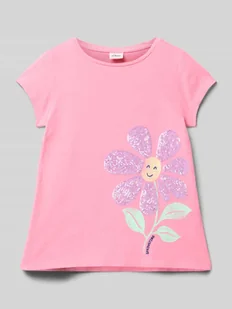 T-shirt o kroju regular fit z czystej bawełny - Koszulki dla dziewczynek - miniaturka - grafika 1