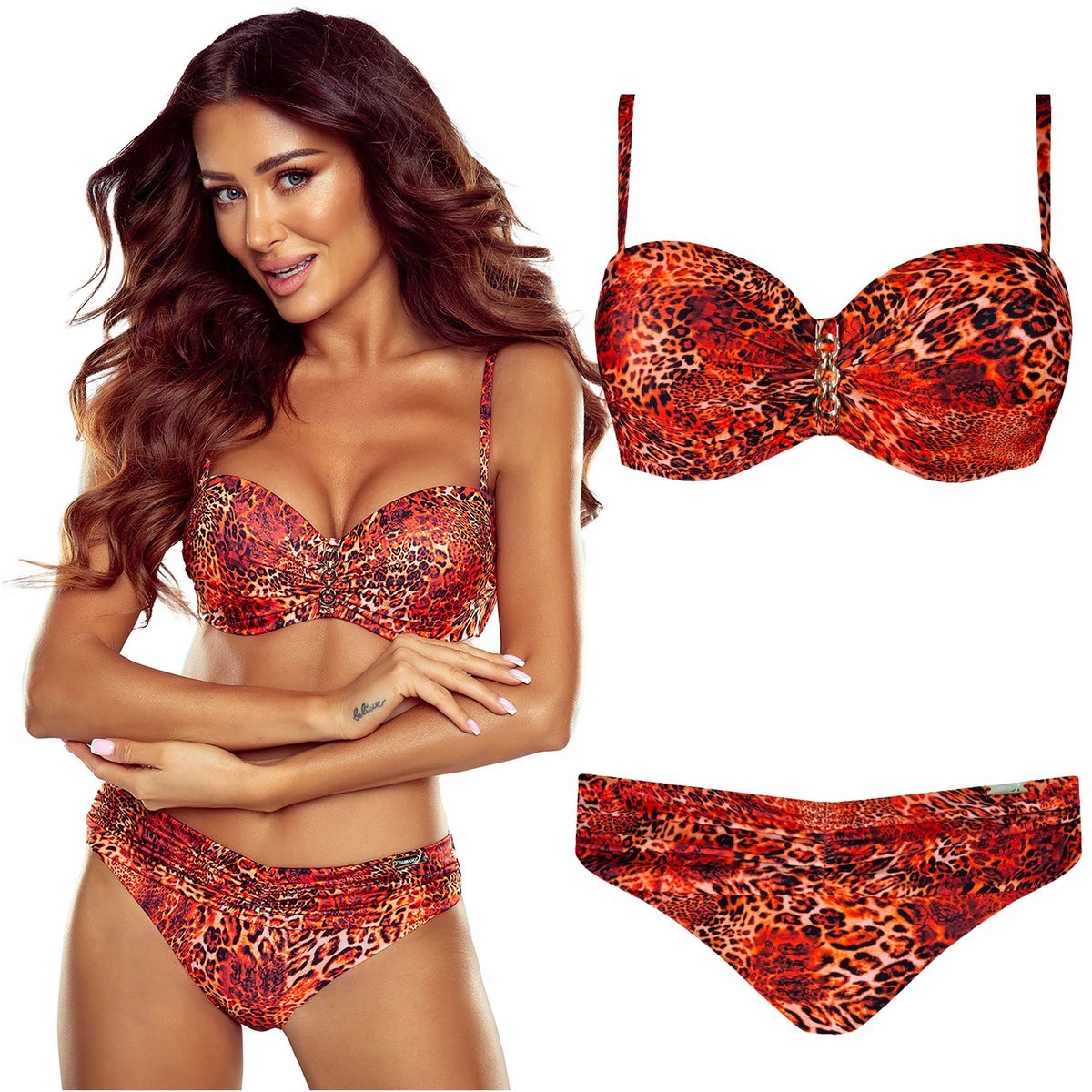 Strój kąpielowy dwuczęściowy push up GABBIANO Ashley 13/B 42D XL 85D