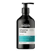 Szampony do włosów - Loreal Chroma Creme Green Dyes Szampon neutralizujący czerwone tony na ciemnych brązach 500 ml - miniaturka - grafika 1