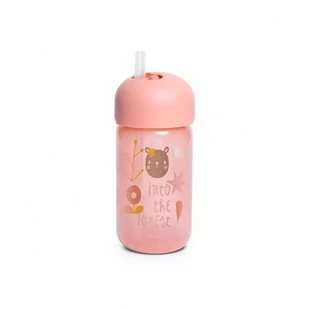 Bidon Niekapek Z Rurką Forest 340Ml Różowy, Suavinex - Bidony dla dzieci - miniaturka - grafika 1