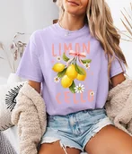 Koszulki i topy damskie - Fiołkowa koszulka damska z nadrukiem - miniaturka - grafika 1