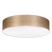 Lampy sufitowe - Britop LAMPA sufitowa NEVOA 47945802 okrągła OPRAWA plafon materiałowy loft złoty - miniaturka - grafika 1