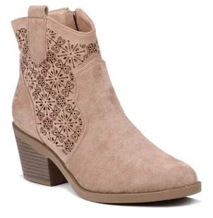 Botki damskie na obcasie kowbojki jesienne beżowe S.Barski HY 42-944-40 - Botki damskie Botki damskie na obcasie kowbojki jesienne beżowe S.Barski HY 42-944-40 - Botki damskie - miniaturka - grafika 1